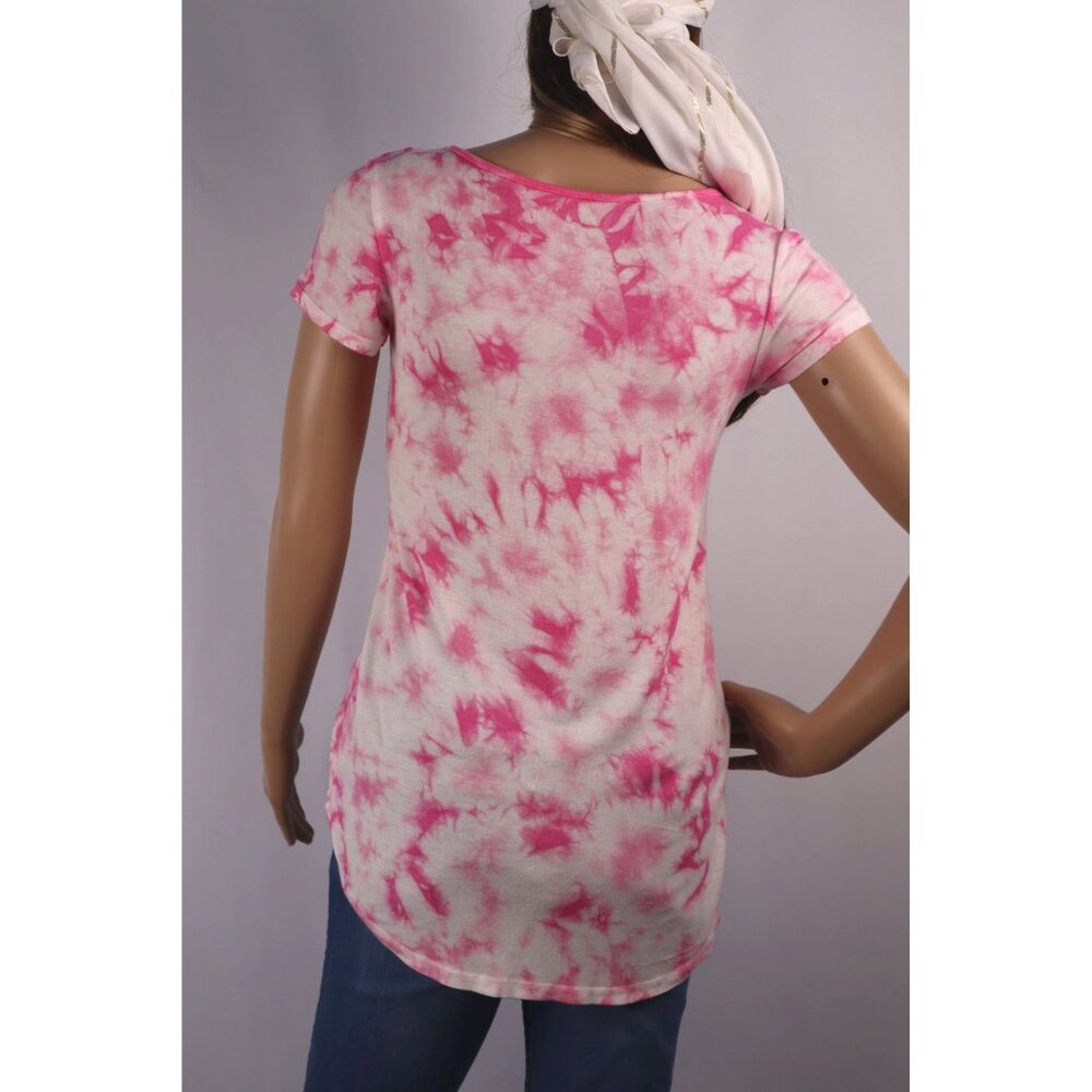 JUSTICE by Pink‎ Tie-Dye Short-Sleeve Top Size 10/12 Teenage - Picture 2 of 7